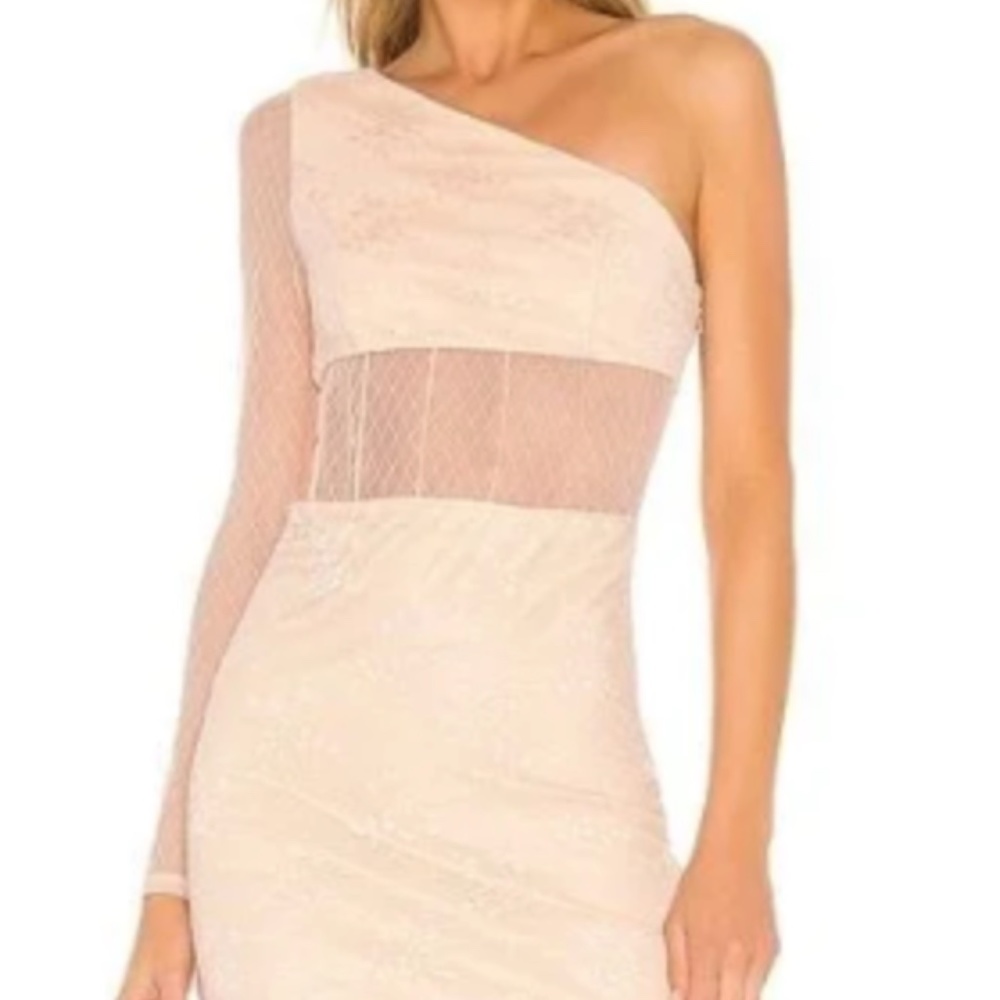 Revolve NBD Virgo one shoulder lace dress size S